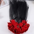 thumbnail image 4 of rosa flor velo de cabello diadema floral disfraz de halloween tocado mexicano accesorios para el cabello para mujeres niñas rojo, 4 of 5