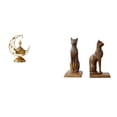thumbnail image 1 of Candelabro Antiguo Y Figuras De Gato Egipcio, Sujetalibros Decorativos Para Sala De Estar, Chimenea, Oficina, Adorno De Mesa, Regalo De Inauguración De La Casa., 1 of 8