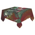 thumbnail image 1 of BSDHOME Santa Claus With Dragon Cotton Linen Tablecloth 52x70 inches Tablecover Desk Table Cloth For Dining Room, Tea Table, Picnics, Parties, 1 of 5