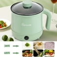 thumbnail image 5 of Deago Electric Hot Pot, 1.7L Non-stick Ramen Cooker, Dual Power Control Multifunctional Electric Cooker for Pasta, Noodles, Steak, Egg with Over-Heating and Boil Dry Protection, Green, 5 of 9
