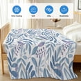 thumbnail image 4 of Blue Leaf Cooling Blanket,Lightweight Breathable Summer Throw Blanket with Double Sided Cold Effect,Watercolor Pastoral Purple Plant Fall Fruit Picnic Blankets Bed Sheet for Hot Sleepers 30"x40", 4 of 8