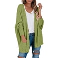 thumbnail image 2 of Oversized Open Front Female Casual Loose Knit Cardigan, 2 of 5