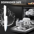 thumbnail image 6 of NULAS Knife Set, 14 Piece Kitchen Knife Set with Block Self Sharpening, Stainless Steel Dishwasher Safe, Anti-slip Handle, White, 6 of 7