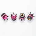 thumbnail image 2 of Pure Handmade Bling Bling Rhinestones Tire Valve Stem Caps 4 Pack, Pink, 2 of 6