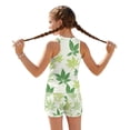 thumbnail image 4 of Xoenoiee Tropical Palm Leaves Print Girls Tankini Swimsuit Two Piece Swimsuits Breathable Bathing Suit Girls' Swimwear Tank Top and Swim Bottoms, Size 12-13 Years, 4 of 7