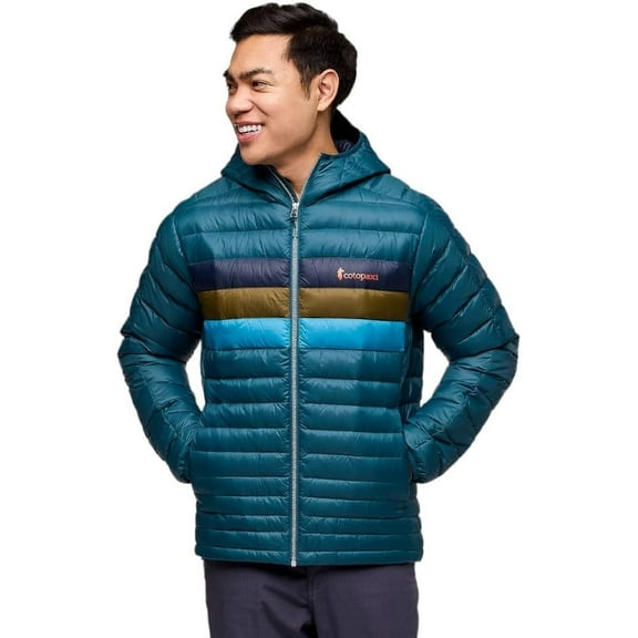 Cotopaxi Men's Fuego Down Hooded Jacket Abyss Stripes L