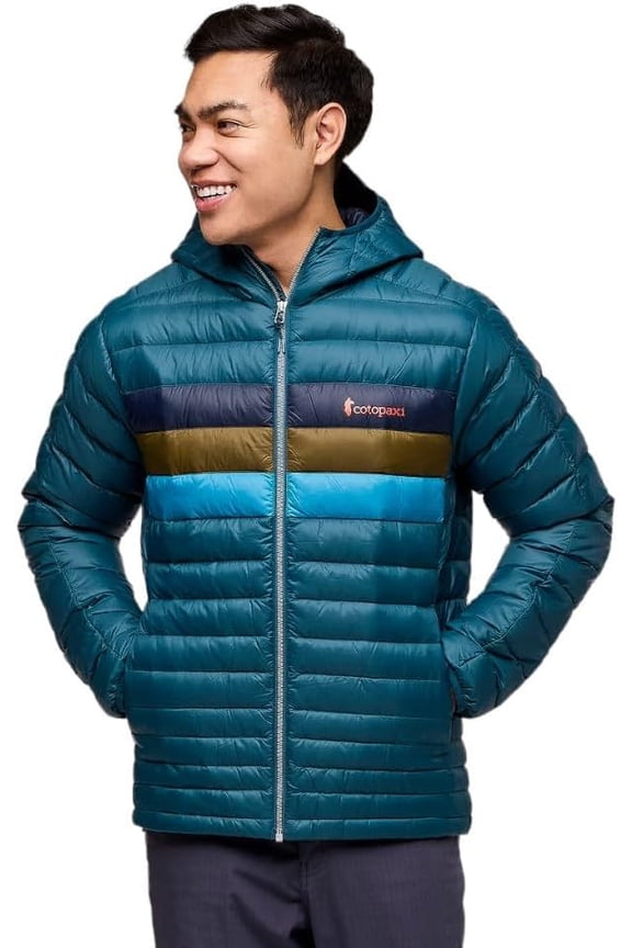 Men's Fuego Down Hooded Jacket Abyss Stripes L