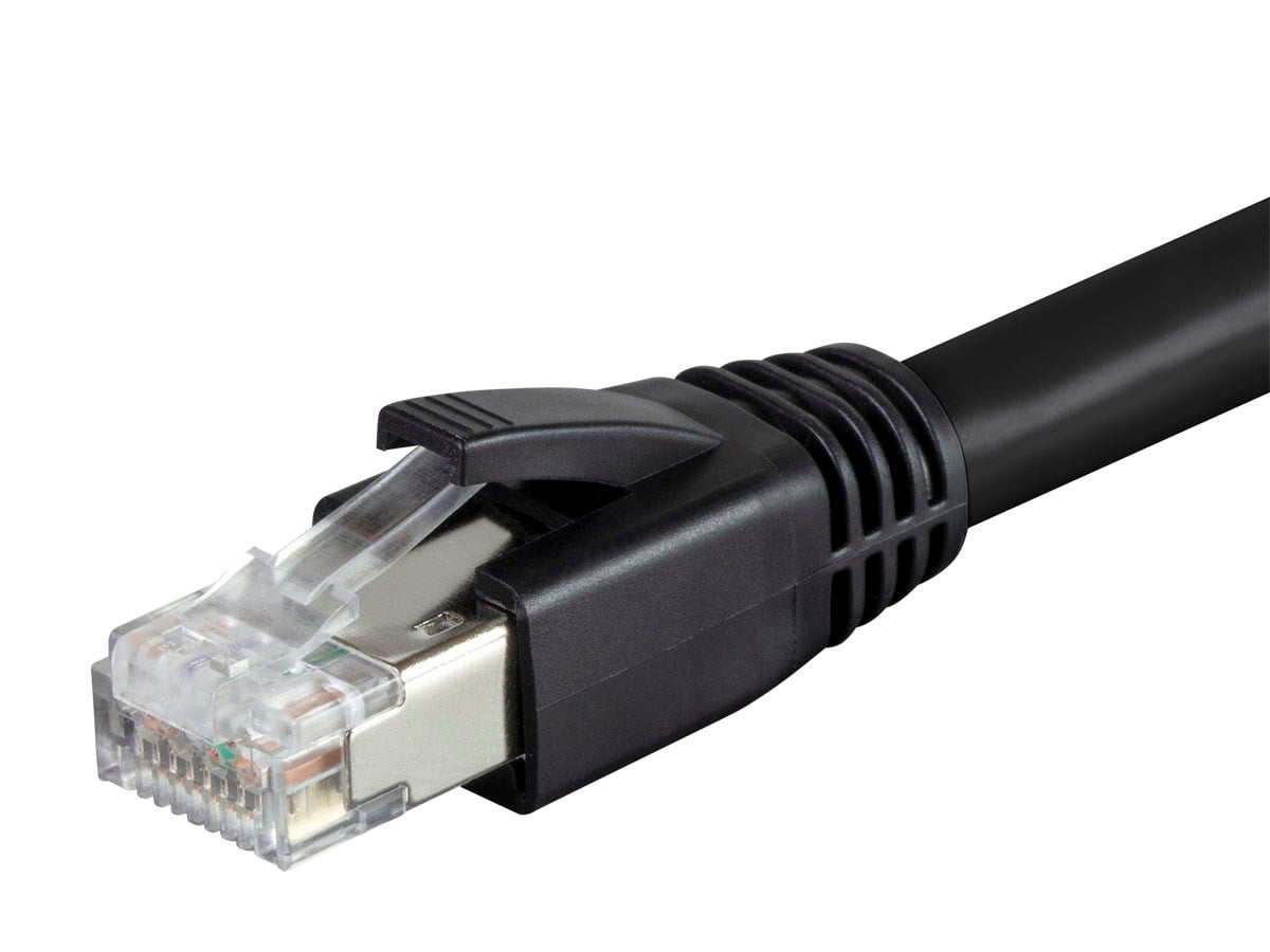 Monoprice Cat8 Ethernet Network Cable - 5 Feet - Black | 2GHz, 40Gbps, 24AWG, S/FTP - Entegrade Series