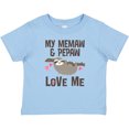 thumbnail image 3 of Inktastic My Memaw and Pepaw Love Me Sloth Girls Baby T-Shirt, 3 of 5