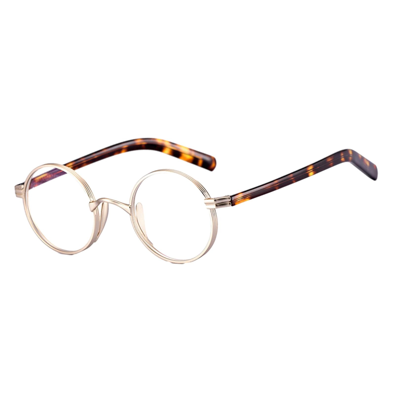 Yinanstore Glasses Frames Eyeglass Frame Comfortable to Wear Oval Full Rim Classical Retro for Men Women Lightweight Eyeglasses Frames B