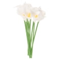 thumbnail image 1 of 10pcs elegante realista tacto real artificial PU Calla Lily ramos de flores nupcial boda ramos de flores (blanco), 1 of 6