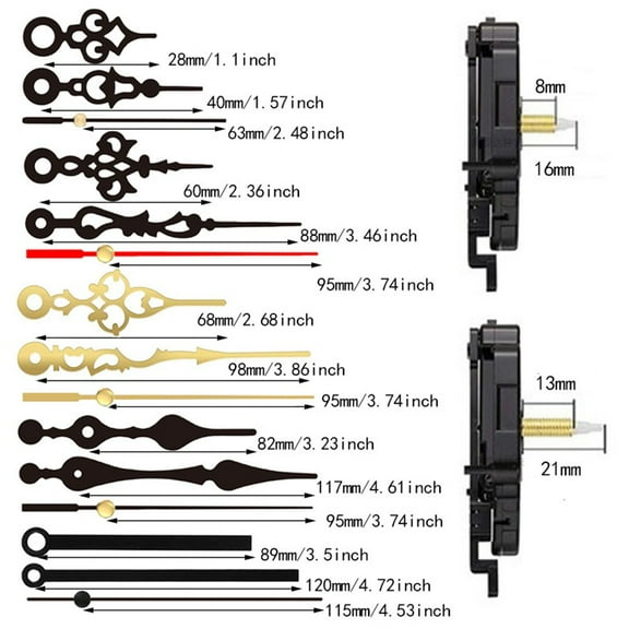 Pendulum Clock Movement Jumping Seconds Wall Clock Accessories Metal Clock Hands Clock Accessories Home Décor Clocks Replacement 18 23Mm Smile Home