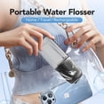 thumbnail image 3 of Operan Wireless Water Flosser, Portable Electric Water Dental Flossers, Rechargeable Oral Irrigator with 4 Nozzles, 200 ml Tank, IPX7 Waterproof Black, 3 of 7
