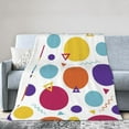 thumbnail image 1 of Multicolored Dot Print Blanket, Fluffy Soft Cozy Blanket Flannel Plush Microfiber Couch Throw, Bedding, 80"x60", 1 of 7