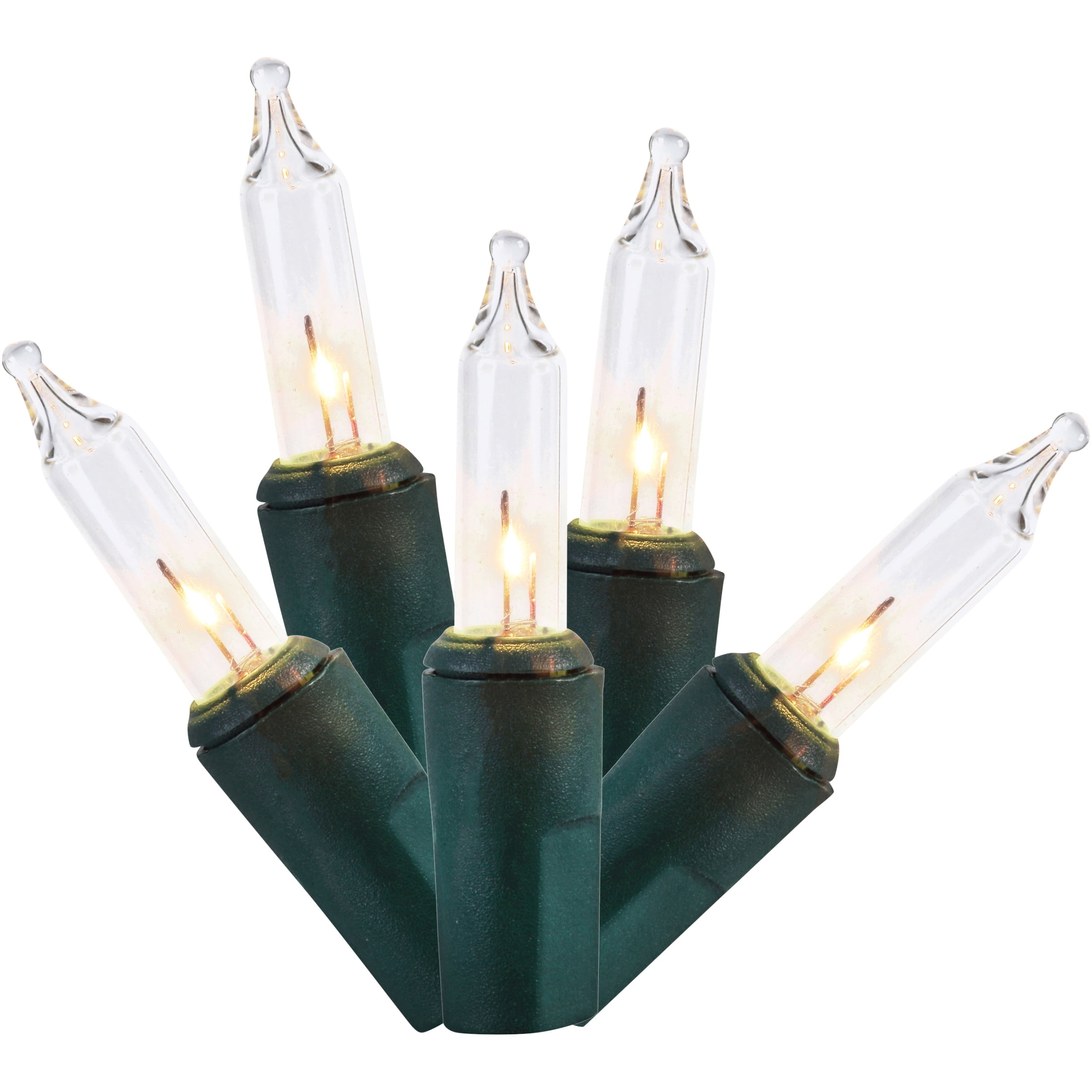 green wire 100 CLEAR Indoor//Outdoor Christmas Tree Holiday House Lights