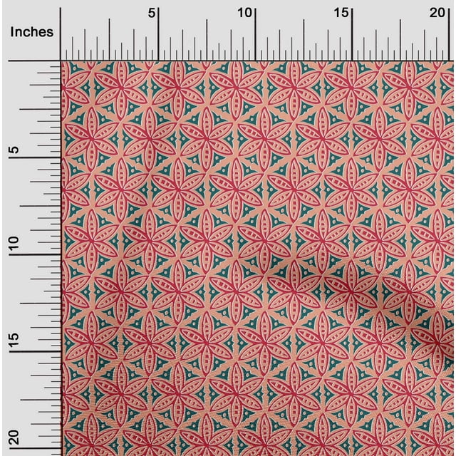oneOone Tissu Polyester Lycra à Motifs Floraux par Yard 56 Pouces de Large