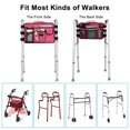 thumbnail image 6 of SupreGear Walker Bag, Rollator Wheelchair Storage Pouch with Cup Holder, Water-Resistant Nylon, Red Plaid, 6 of 9