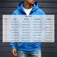 thumbnail image 3 of Zenithor Big and Tall Men's Hooded Windbreaker Jacket Zip Up Rain Coat Solid Long Sleeve Elastic Cuffs Pockets Spring Fall Outdoor Outerwear Blue(XXS-3XL), 3 of 9