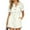 White, variant on Mnyycxen Women's Shorts Jumpsuits Button V-Neck Lapel Short Sleeve Overalls Formal Solid Shirt Rompers with Pockets