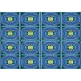 thumbnail image 1 of Ahgly Company Machine Washable Indoor Rectangle Transitional Sapphire Blue Area Rugs, 7' x 9', 1 of 7