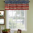 thumbnail image 4 of 2 Pack Valances for Windows, American Flag Window Valances for Living Room/Bedroom/Bathroom, Vintage USA Flag Wooden Light Filtering Kitchen Curtain Valance Window Treatment 42"W x12" L, 4 of 9