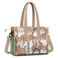 thumbnail image 2 of Teacher Tote Bag,Corgi Crowd Teacher Utility Tote Bag,Large Work Tote Bags for Women with Multiple Pockets,Top Zipper Closure,13.8x10.6x6.7 Inch, 2 of 5