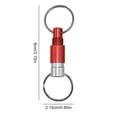 thumbnail image 4 of Llavero Giratorio Liberación Rápida Aleación Aluminio Coche Desmontable () Rojo, 4 of 4