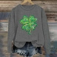 thumbnail image 4 of xixinqiwan Women's St Patrick's Day Sweatshirts,Womens Clover Print Hoodie Casual Long Sleeve Sweatshirt Irish Shamrock Pullover Tops, 4 of 6