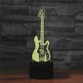thumbnail image 6 of YSTIAN 3D Guitar Remote Control 16 Color Night Lights Illusion Acrylic LED Table Bedside Lamp, 6 of 8