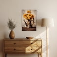 thumbnail image 2 of ZHONGYUTONG Farmhouse Canvas Rustic Sunflowers Wall Art Country Flowers Picture Vintage Floral Vase Painting for Bathroom Decor Framed (28.00" x 42.00"), 2 of 5