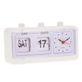 thumbnail image 1 of Retro Table Auto Flip Clock Reloj de calendario sin tic-tac con visualización de fecha y día Blanco Sunnimix Reloj abatible, 1 of 8