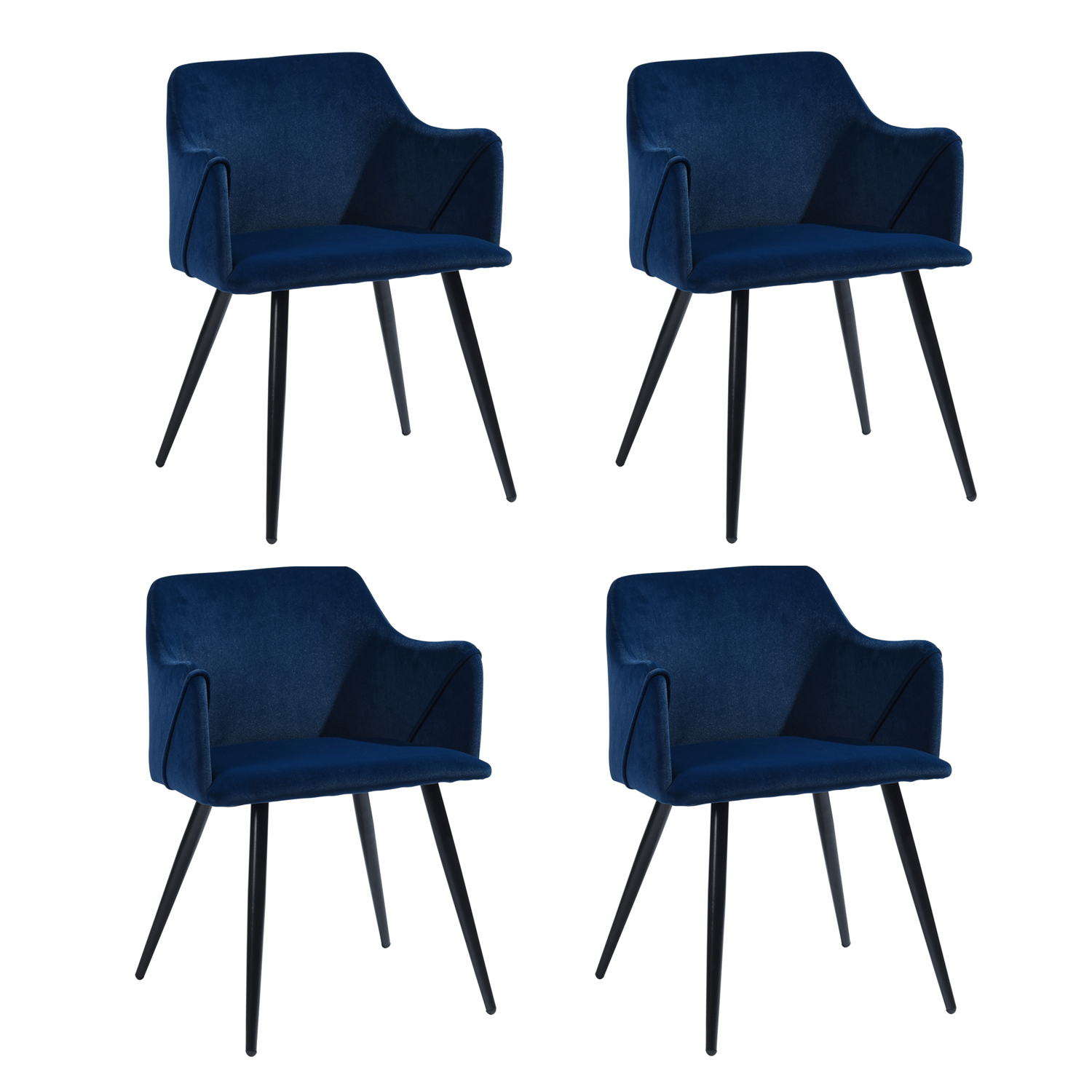 Houseinbox Dining Chairs Set of 4 Velvet Upholstered Dining Room Chairs
