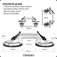 thumbnail image 3 of Extra Strong Glass Suction Cups for Glass Tile Flooring Lift/Carry/Position Heavy Duty Aluminum Handle Glass Suction, 3 of 7