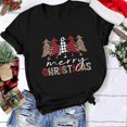 thumbnail image 2 of Camisas de Navidad Para Mujer Casual Manga Corta Cuello Redondo Estampado Blusas Pullover Tops Odeerbi ODB206878, 2 of 4