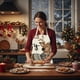 thumbnail image 5 of Seyotauo Christmas Aprons Christmas Kitchen Aprons with Adjustable Neck Strap Snowman, Elk, Santa Claus,Christmas Tree Christmas Cooking Aprons Funny Holiday Aprons for Women Men, 5 of 6