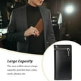thumbnail image 3 of Men Long Wallet Simple Style Credit Card Holder Solid Color Purse Leather Handbag Phone Keys Multi-card Bag Large Capacity Black, 3 of 9