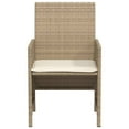 thumbnail image 6 of vidaXL 3 Piece Bistro Set with Cushions Beige Poly Rattan, 6 of 6