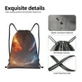 thumbnail image 3 of Yiaed Red And Blue Fire Dragon D Print Drawstring Bags Drawstring Backpack Bulk String Back Pack Gym Sport Bag-Medium, 3 of 5