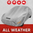 thumbnail image 2 of Motor Trend 6-Series Car Cover - Heavy Duty Multi-Layered Durable Protection, Soft Inner Lining Non Scratch, Waterproof Weather Resistant Outdoor Storage - (S) 170" L, 2 of 6