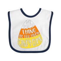 Inktastic Halloween No Such Thing as Too Much Candy Corn Boys or Girls Baby Bib