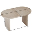 thumbnail image 4 of S-HOME Extendable Dining Table 55.12-70.87 Inches Suitable for Dining Rooms and Living Spaces，Ancient White, 4 of 6