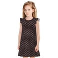 thumbnail image 1 of Fotbe Red and white polka dots Vestido de Dormir para Niñas de 3 a 10 Años, Mangas Cortas, Estilo Princesa, Pijama Camisón con Mangas Voladas-Large, 1 of 6