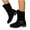 Black, variant on Xfvqtps Womens Mid Calf Boots Chunky Low Heel Flatform Boots with Buckle Strap Pleated Detail Suede Winter Fashion Comfortable Casual Boots Black