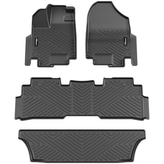 COZONY 3D TPE Floor Mats for 2018-2025 Honda Odyssey, All Weather Custom Fit 1st 2nd and 3rd Row, Black