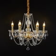 thumbnail image 2 of Candil de Techo Cristal Cortado D'Gala Iluminación DG3002 Dorado de 6 Luces, 2 of 6