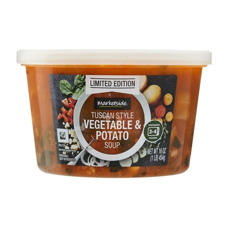 Marketside Tuscan Style Vegetable & Potato Soup, Fresh Deli Soup, 16 oz Cup