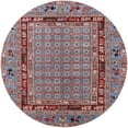 thumbnail image 1 of Ahgly Company Machine Washable Indoor Round Industrial Modern Dark Goldray Area Rugs, 6' Round, 1 of 7