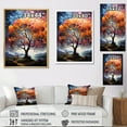 thumbnail image 4 of Designart "Spectrum Of Colorful Oaks I" Tree Oak Floater Framed Canvas Art Print, 4 of 5