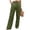 01-Army Green, variant on Women Solid Cotton Linen Wide Leg Pants, High Waist Pleated Loose Breathable Casual Long Trousers 03-Camel XXL