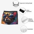 thumbnail image 3 of Pofeuu Cool Cat With Sunglasses Print Men’s Boxer Briefs, Moisture-Wicking Underwear, Regular,Trunk-Small, 3 of 5